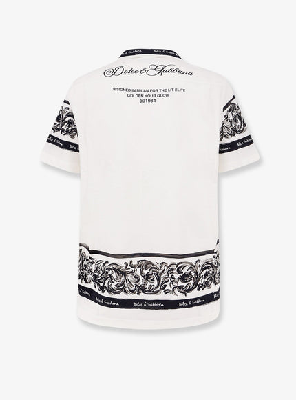 Dolce & Gabbana Silk Shirt With Maiolica Print