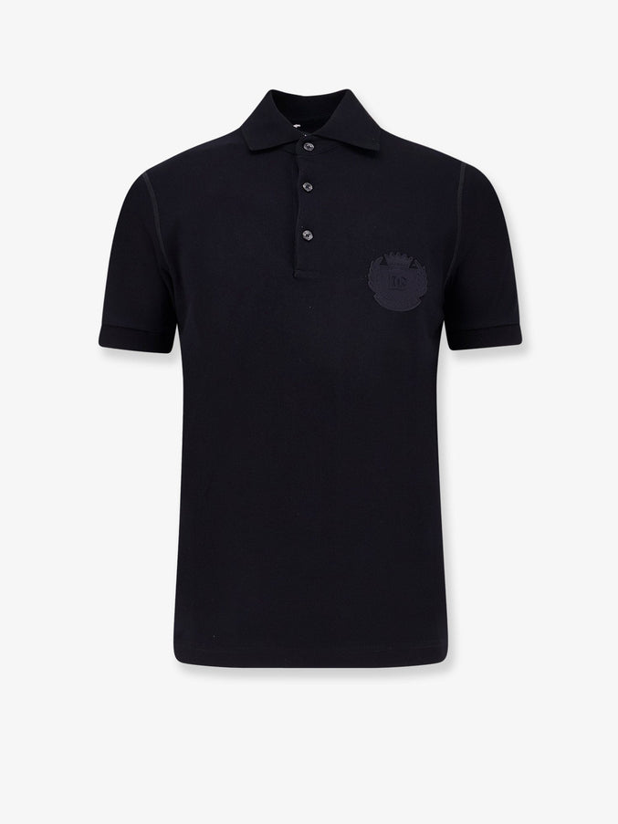 Dolce & Gabbana Cotton Polo Shirt Nero