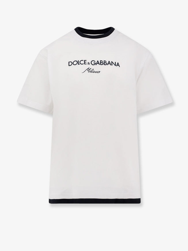 Dolce & Gabbana Cotton T-Shirt Bianco Ottico