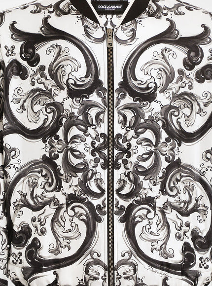 Dolce & Gabbana Silk Jacket With Maiolica Print