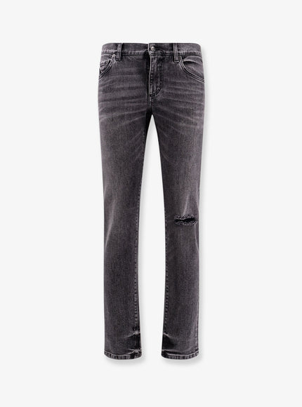 Dolce & Gabbana Skinny Grey Denim Jeans Variante Abbinata