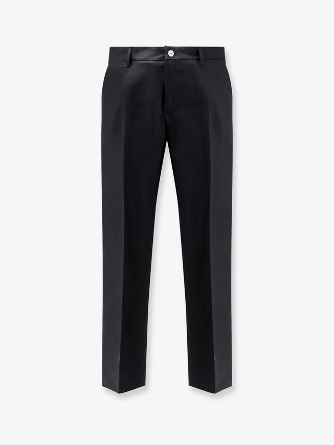 Dolce & Gabbana Wool And Silk Trousers Nero