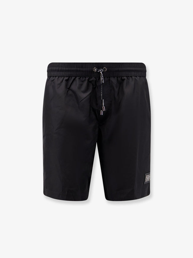 Dolce & Gabbana Nylon Swim Trunks Nero