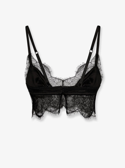 Dolce & Gabbana Silk Bra With Lace Inserts