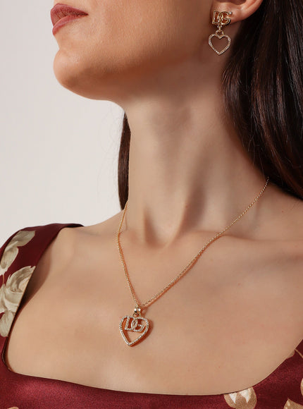 Dolce & Gabbana Meatl Earrings With Rhinestones