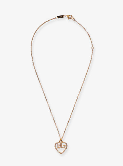 Dolce & Gabbana Gold Necklace With Rhinestones Uni Oro