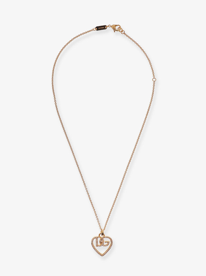 Dolce & Gabbana Gold Necklace With Rhinestones Uni Oro