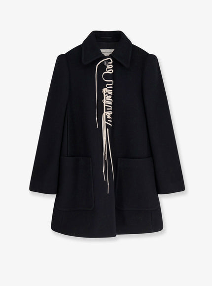 Dries Van Noten Rebela Wool Blend Coat Black