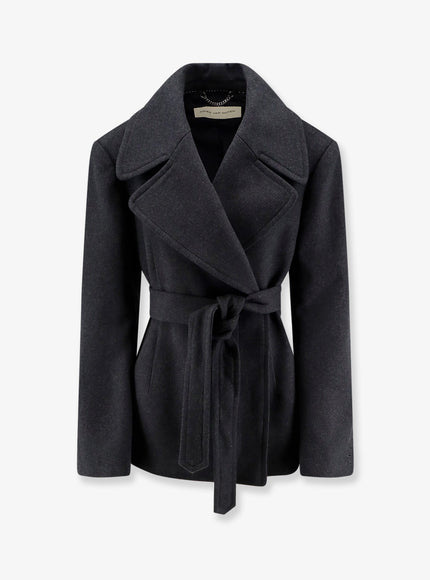 Dries Van Noten Cotton Blend Coat Dark Grey