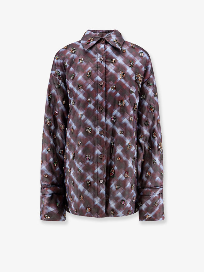 Dries Van Noten Cartan Handmade Shirt/Jacket Burgundy