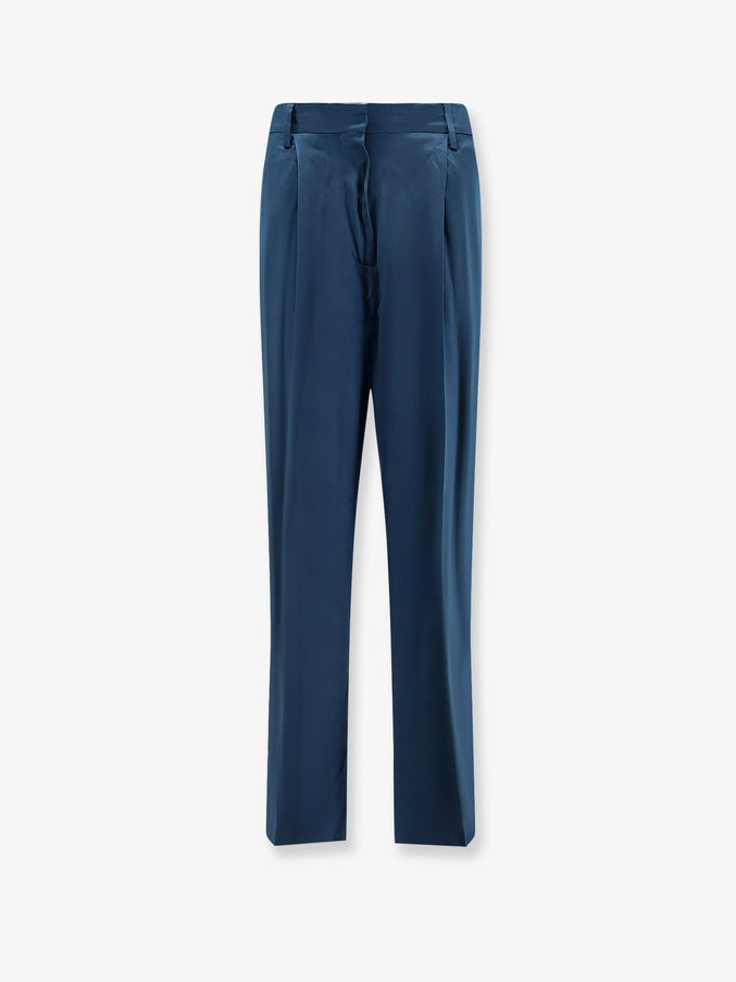 Dries Van Noten Portias Satin Trousers Petrol