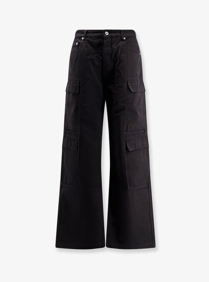 Drkshdw Double Cargo Organic Cotton Trousers Black