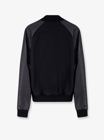 Dsquared2 Wool Jacket With Leather Sleeves