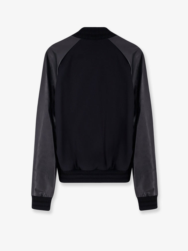 Dsquared2 Wool Jacket With Leather Sleeves