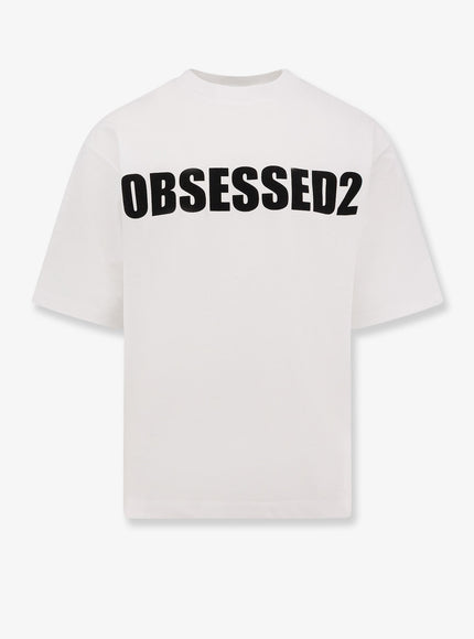 Dsquared2 Loose Fit Cotton T-Shirt White + Black Print