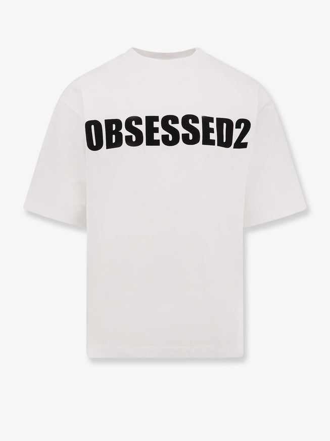 Dsquared2 Loose Fit Cotton T-Shirt White + Black Print