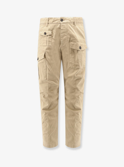 Dsquared2 Sexy Cargo Cotton Trousers Desert Tan