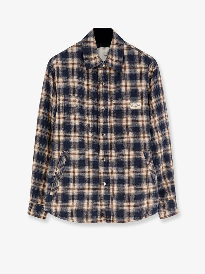 Dunst Madras Pattern Flannel Jacket Blue
