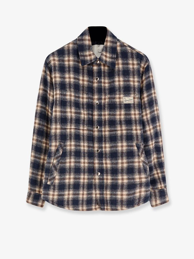 Dunst Madras Pattern Flannel Jacket Blue
