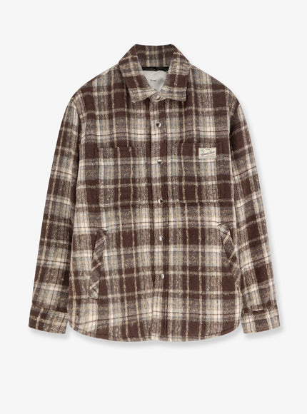 Dunst Madras Pattern Flannel Jacket Marrone