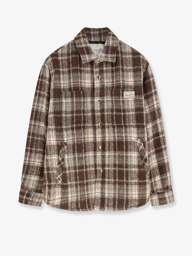Dunst Madras Pattern Flannel Jacket Marrone