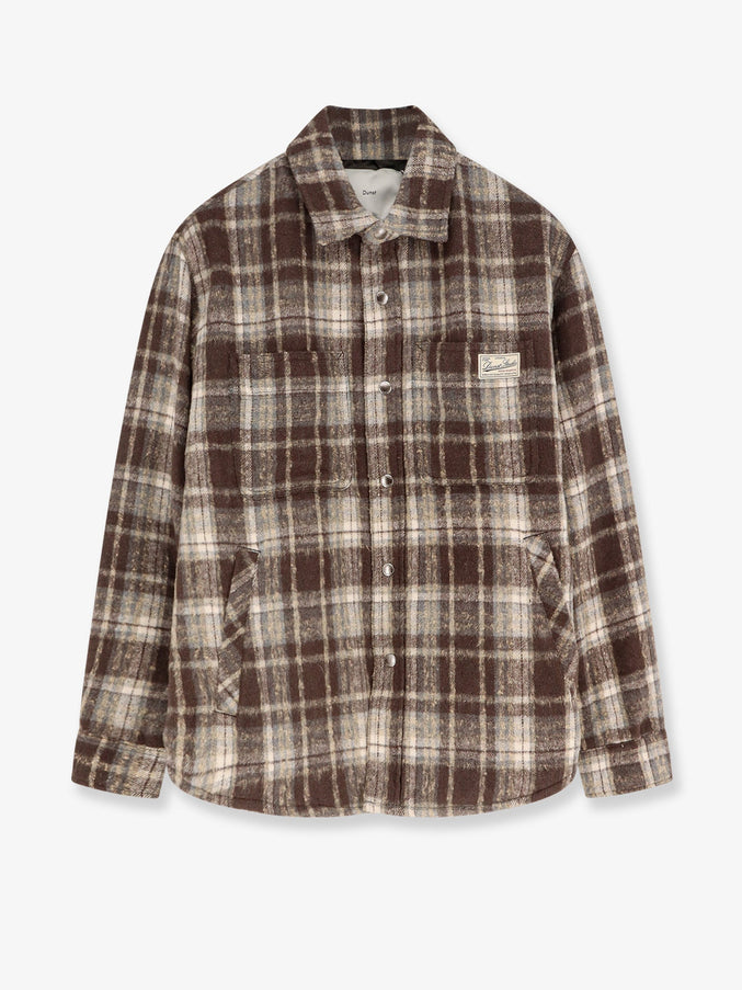 Dunst Madras Pattern Flannel Jacket Marrone