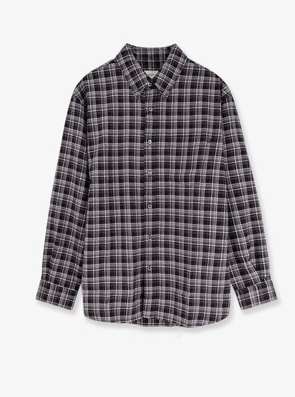 Dunst Unisex Check Flannel Shirt Nero