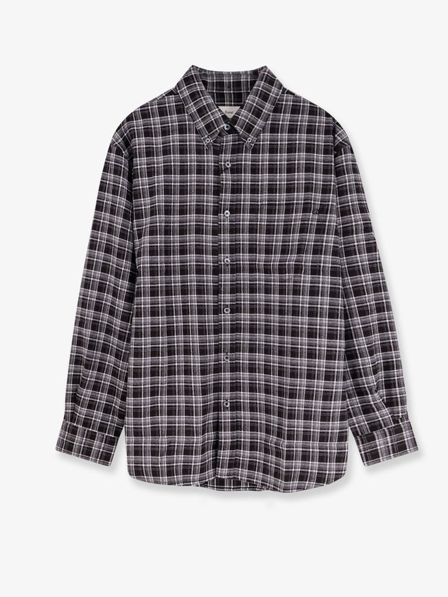 Dunst Unisex Check Flannel Shirt Nero