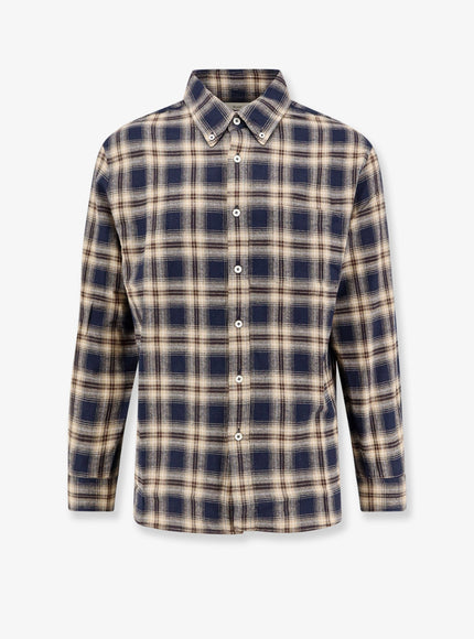 Dunst Flannel Shirt Blue Beige