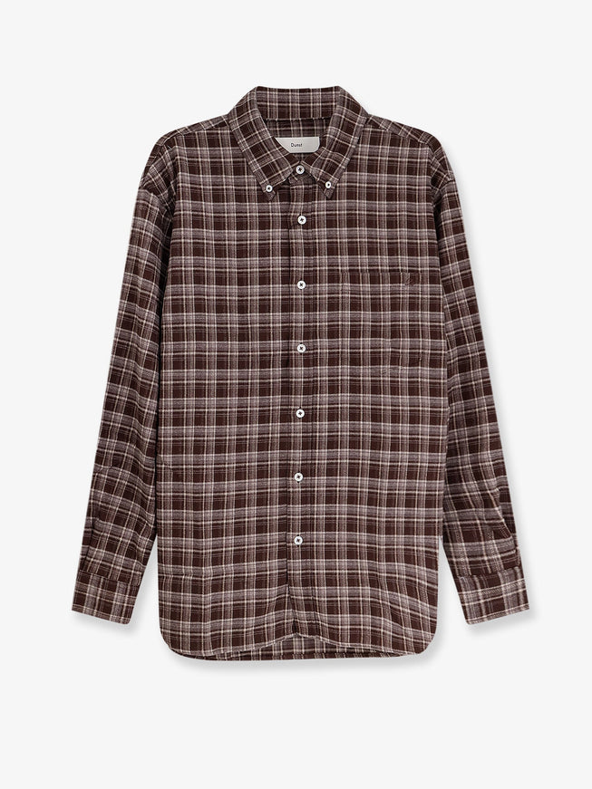 Dunst Unisex Flannel Shirt Marrone