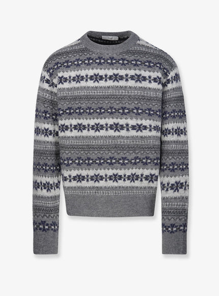 Dunst Fairisle Wool Blend Sweater Grigio