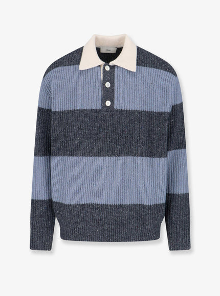 Dunst Wool Blend Sweater Blue Grigio