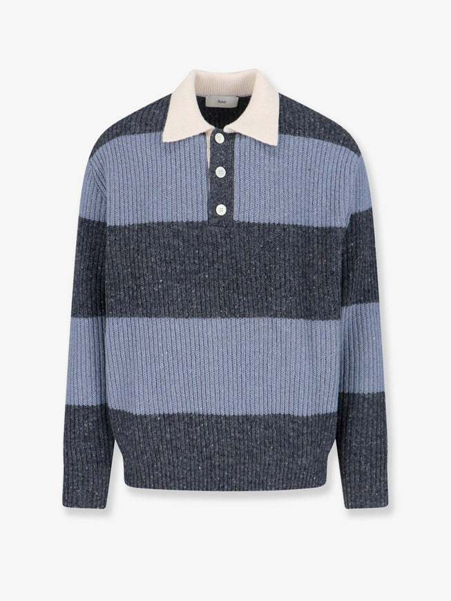 Dunst Wool Blend Sweater Blue Grigio