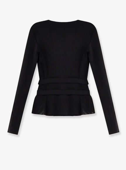 Elisabetta Franchi Stretch Fabric Top With Metal Details