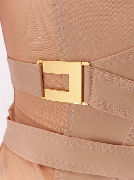 Elisabetta Franchi Stretch Fabric Top With Metal Details