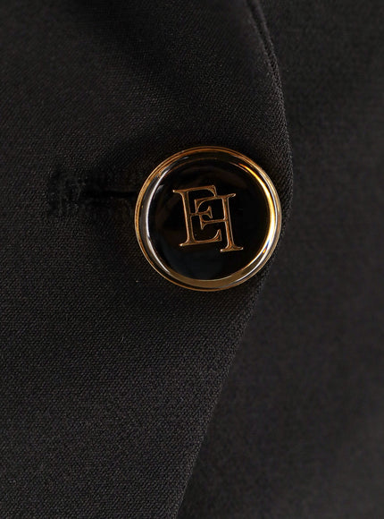 Elisabetta Franchi Fitted Blazer With Logoed Buttons