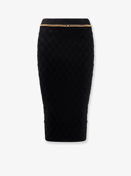 Elisabetta Franchi Viscose Blend Pencil Skirt Nera
