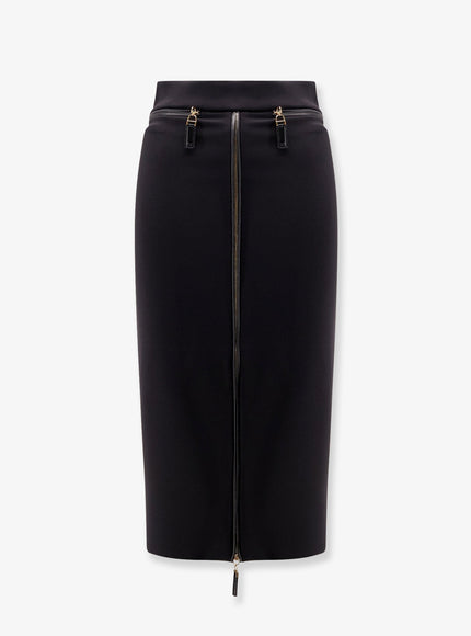 Elisabetta Franchi Satin Pencil Skirt Nera
