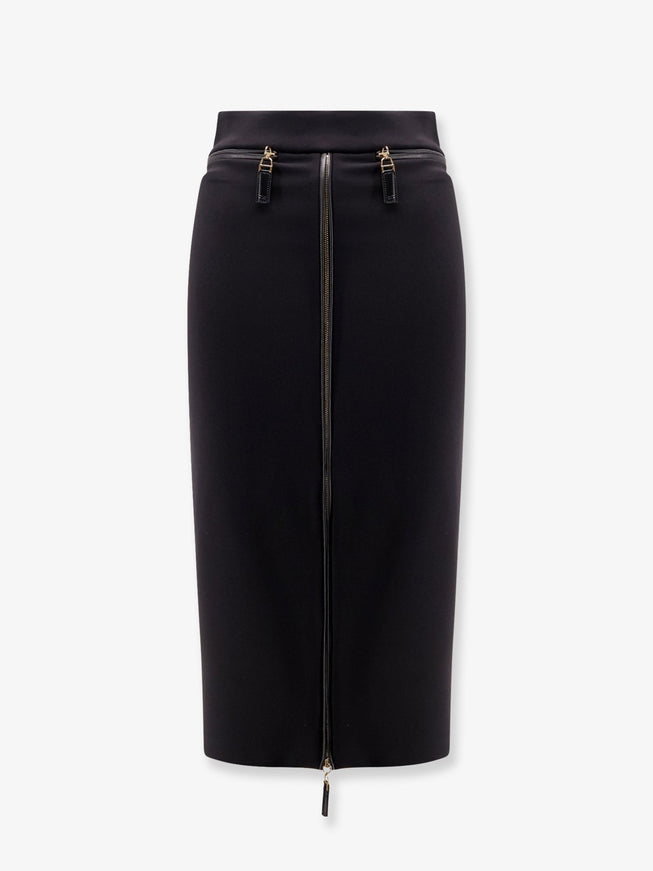 Elisabetta Franchi Satin Pencil Skirt Nera