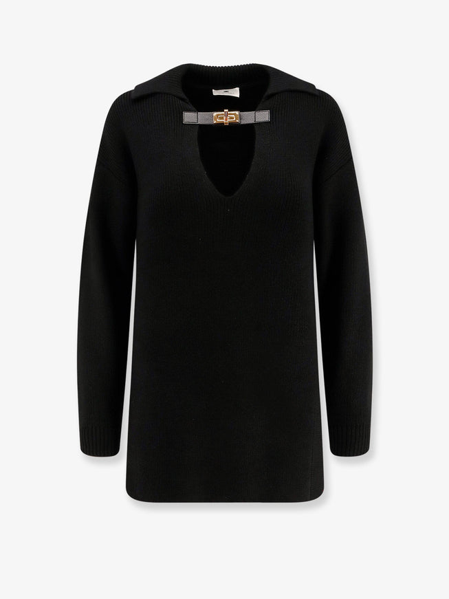 Elisabetta Franchi Wool Blend Sweater Nera