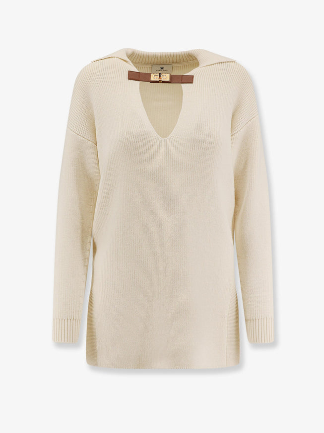Elisabetta Franchi Wool Blend Sweater Milk