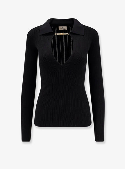 Elisabetta Franchi Lyocell Blend Sweater Nera