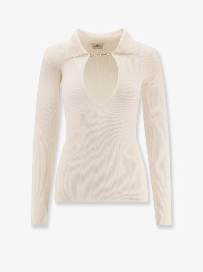 Elisabetta Franchi Lyocell Blend Sweater Milk