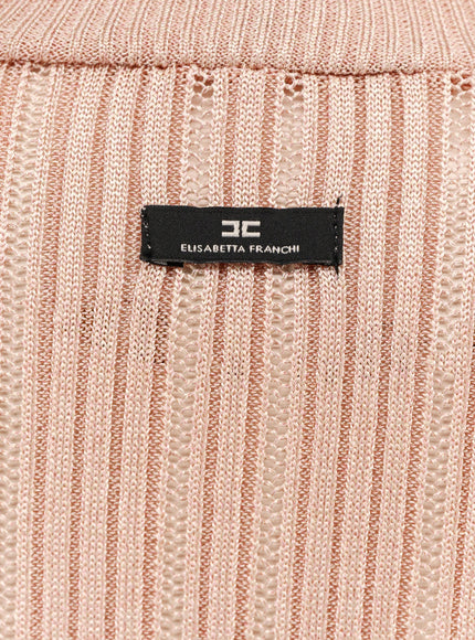 Elisabetta Franchi Metallic Fabric Turtleneck Sweater