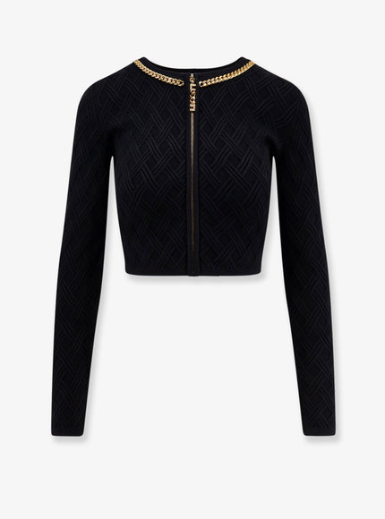 Elisabetta Franchi Viscose Blend Cardigan Nera
