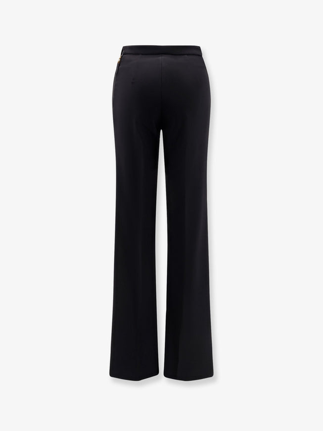 Elisabetta Franchi Trousers With Double Logoed Button