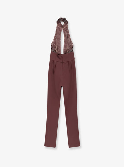 Elisabetta Franchi Satin Suit With Sewuins On The Top