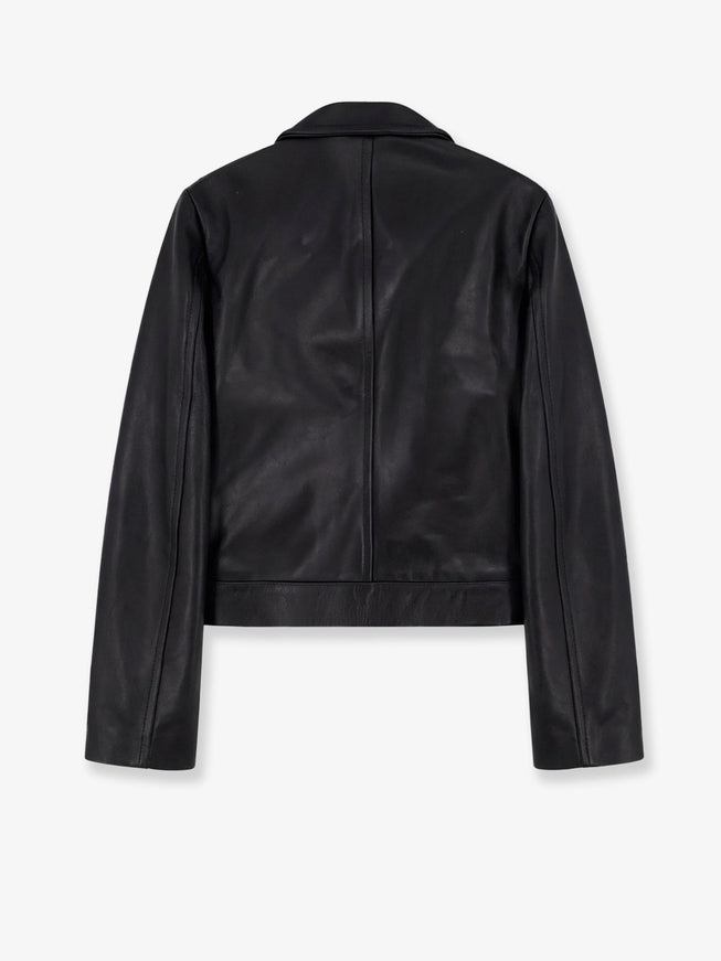 Enfants Riches Deprimes Sid Biker Leather Jacket With Metal Details On The Front