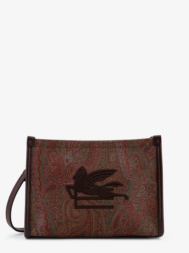 Etro Paisley Jacquard Fabric Clutch Bag Uni Nero