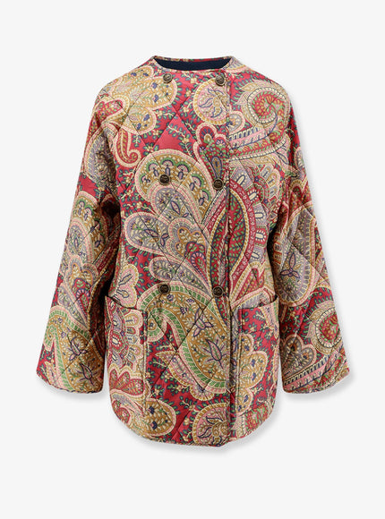 Etro Reversible Padded Multicolor Jacket Beige